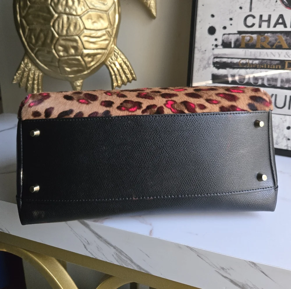 Furla Piper 2Way Harako Animal Print Top Handle Bag VGUC - Picture 11 of 14